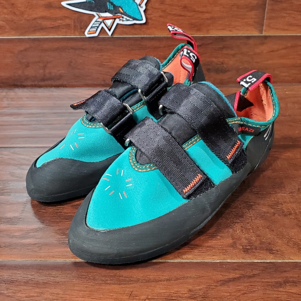 Five Ten Womens Anasazi Lv Teal Rock Climbing Shoe
